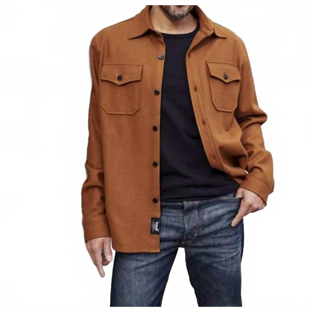 NEW SCHOTT cpo wool shirt in coyote